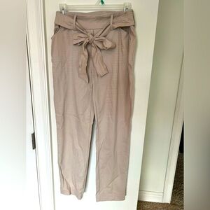 Jules and Leopold tan paper bag waist pants